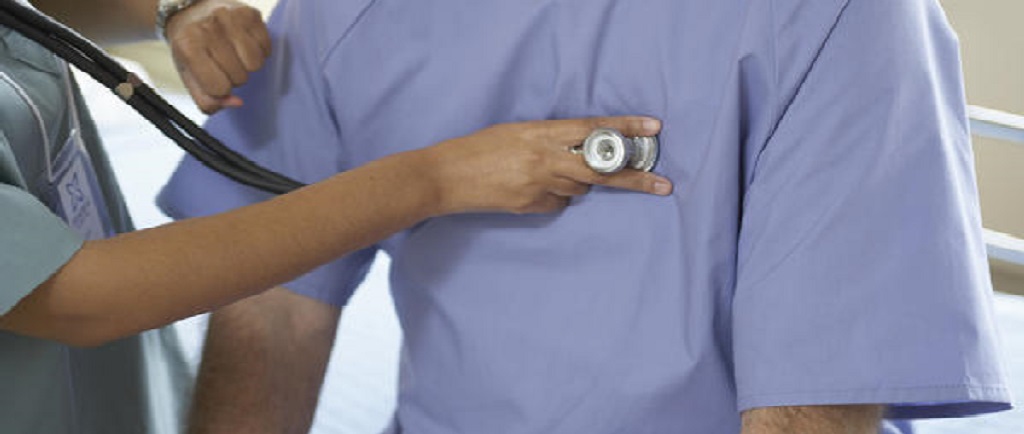 checking with stethoscope